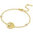 Police Seashell Ladies Gold Plated Bracelet with Crystals Supply