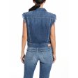 Replay Women s Atelier Replay fringed vest in Denim Hot on Sale