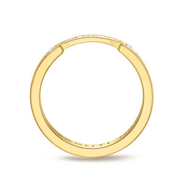 Cerruti 1881 Bridge Ladies Gold Plated Ring  With Crystals Size : 54 Online Hot Sale