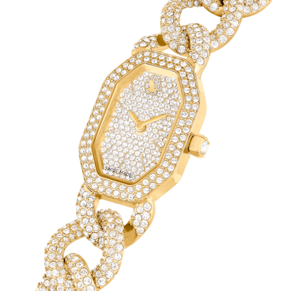 Swarovski Dextera Chain watch, Crystal bracelet, Gold tone, Gold-tone finish Online now