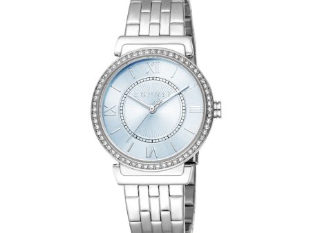 Esprit Jules Ladies Light Blue Dial Silver Stainless Steel Watch Hot on Sale