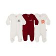 Baby Elephant Kids New Born Maroon & White Sleepsuit Set Discount