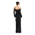 Theia Women s Adrina Shoulder Gown Black Dress For Sale