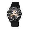 Esprit Moon Gents Chronograph  Black with Grey Dial Black Case Black Silicone Starp Watch Fashion