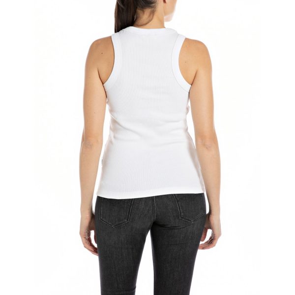 Replay Women s Slim fit Ribbed Sleeveless Top Sale