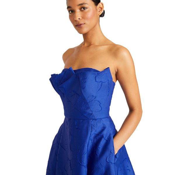 Ml By Monique Lhuillier Women s Aliana Cobalt Blue Long Dress Hot on Sale