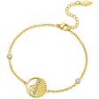 Police Seashell Ladies Gold Plated Bracelet with Crystals Supply