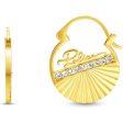 Police Seashell Ladies Gold Plated Earrings with Crystals Hot on Sale