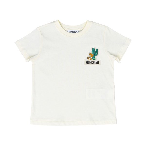 Moschino Kids Boy s Cream T-shirt  with Teddy Bear Online Sale