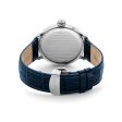 Cerruti 1881 Dervio Gents Blue Dial Silver Case Blue Leather Strap Watch with Blue Dial For Discount