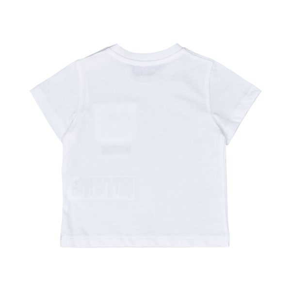 Moschino Kids Baby Boy T-shirt with Teddy Bear and Logo Online Hot Sale