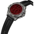 Police Electrical Gents Black Dial Red Lens IP Gun Case Black Leather Strap Watch Online