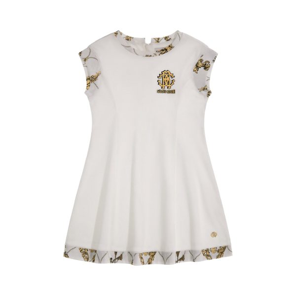 Roberto Cavalli Kids Girl s White Dress Hot on Sale