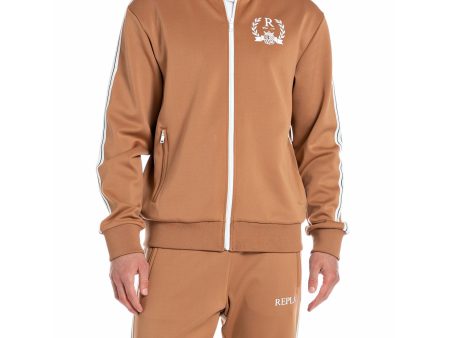 Replay Men s Biscuit Technical Fleece Sweatshirt Hot on Sale