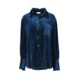 Sfizio Women s Velvet Lavic Blue Shirt For Sale