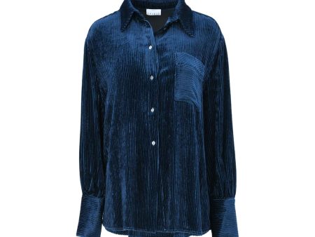 Sfizio Women s Velvet Lavic Blue Shirt For Sale