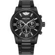 Police Avondale Gents Black Dial Stainless Steel Black Watch Discount