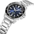 Police Thornton Gents Blue Dial Stainless Steel Silver Watch Watch Fashion