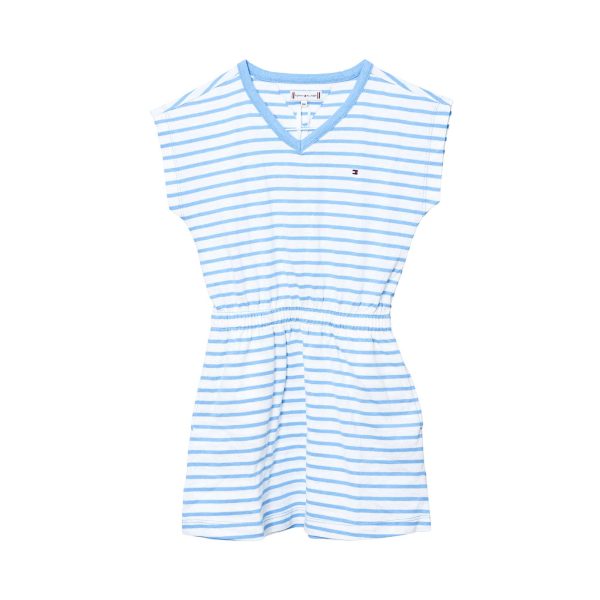 Tommy Hilfiger Kids Girl s White & Blue Dress Online Sale