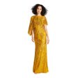 Theia Women s  Gown Gold Bronze Long Dress Fashion