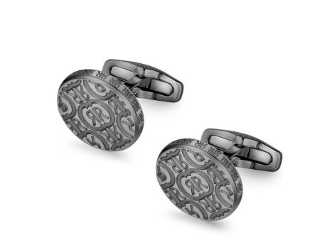 Cerruti Gents Stainless Steel IP Gun Cufflinks For Discount