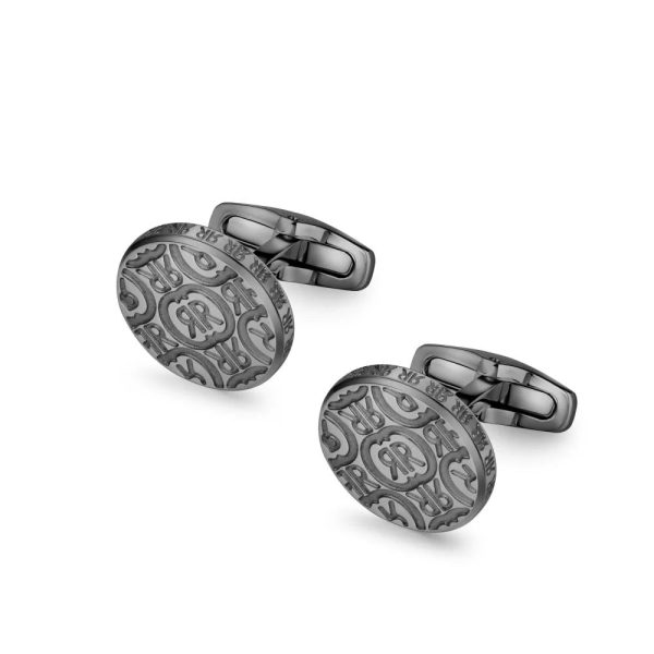 Cerruti Gents Stainless Steel IP Gun Cufflinks For Discount