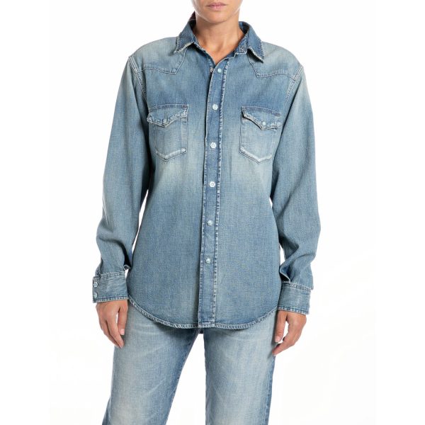 Replay Women s Atelier Jeans Shirt Online Sale