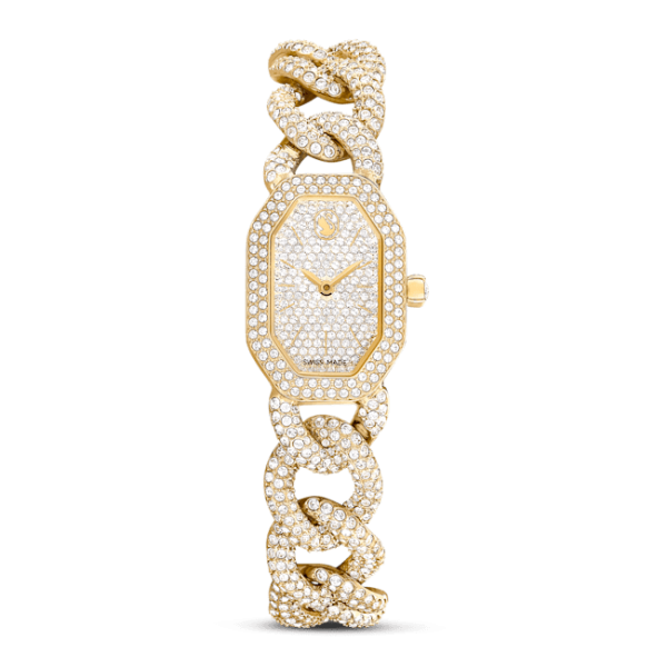 Swarovski Dextera Chain watch, Crystal bracelet, Gold tone, Gold-tone finish Online now