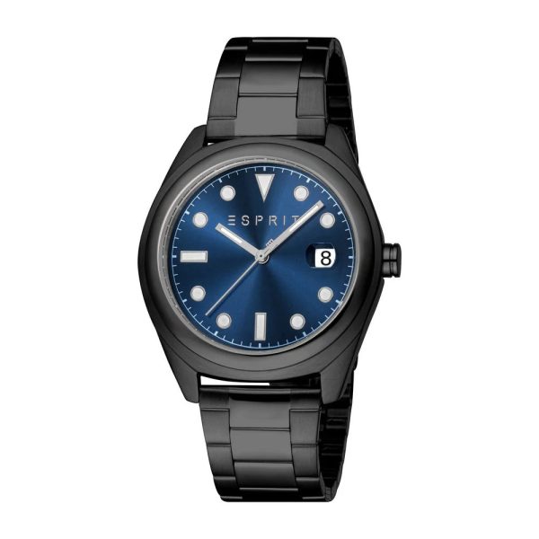 Esprit Johnny II Gents Blue Dial Black Stainless Steel Watch For Sale