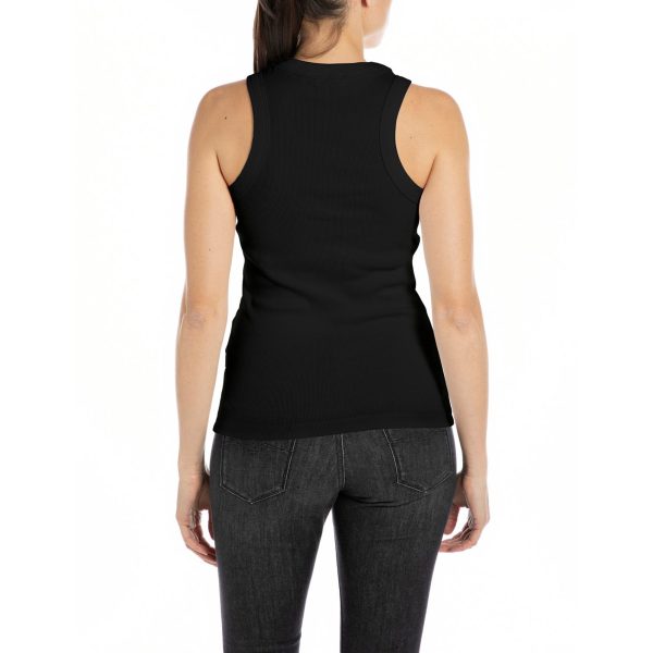 Replay Women s Slim fit Ribbed Sleeveless Top Sale