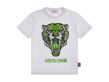 Roberto Cavalli Kids Boy s White T-Shirt For Discount