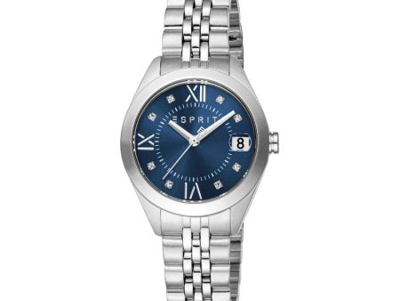 Esprit Madison Ladies Dark Blue Dial Stainless Steel Watch Cheap