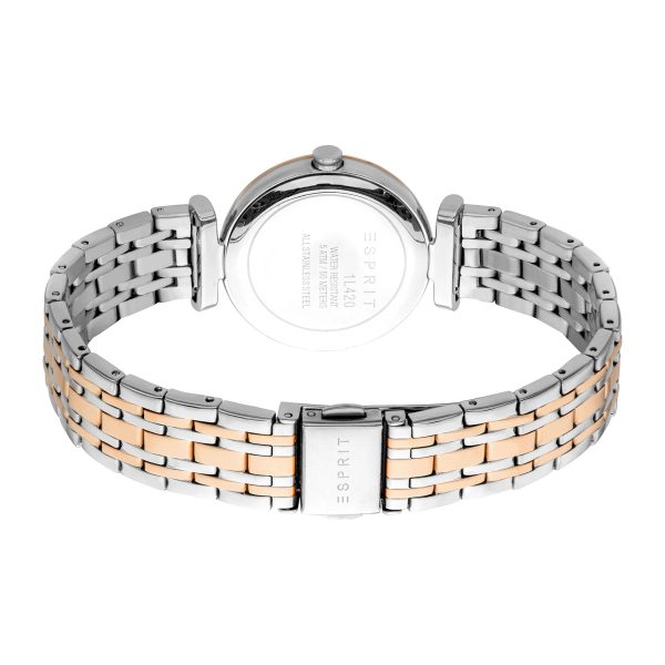 Esprit Riley Ladies Silver Dial Stainless Steel Silver Rose Gold Watch Online Hot Sale