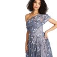 Theia Women s Fiorella Dropped Gown Periwinkle Dress Cheap