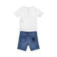 Roberto Cavalli Kids Baby Boy s  White & Blue Set of T- Shirt & Bermuda on Sale