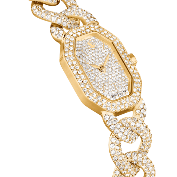 Swarovski Dextera Chain watch, Crystal bracelet, Gold tone, Gold-tone finish Online now