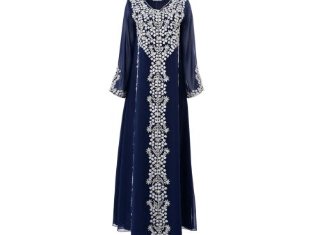 Shaira Women s Navy Jalabiya Online Hot Sale