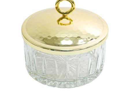 Select Home Splayed Cut Glass Case, Size : 13 Cm Gold on Sale