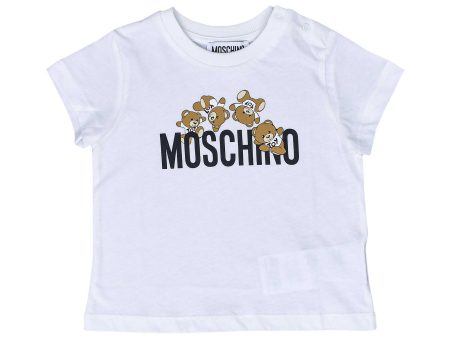 Moschino Kids Babies T-shirt  With Teddy Bears and Logo on Sale