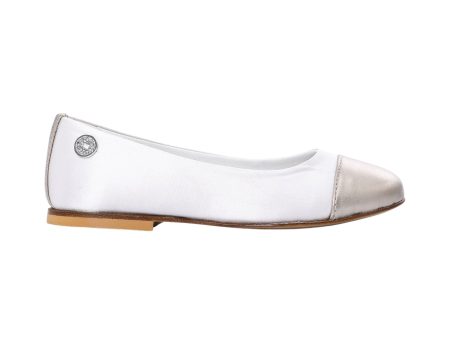 Elie Saab Kids Girl s White & Gold Ballerina Cheap