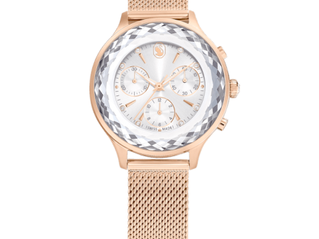 Swarovski Nova Chrono watch, Metal bracelet, Rose gold tone, Rose gold-tone finish Hot on Sale