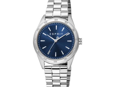 Esprit Koa Ladies Classic Blue Dial & Silver Stainless Steel Watch Supply