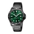 Esprit Leo III Gents Green Dial Black Stainless Steel Watch Supply