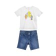 Roberto Cavalli Kids Baby Boy s  White & Blue Set of T- Shirt & Bermuda on Sale