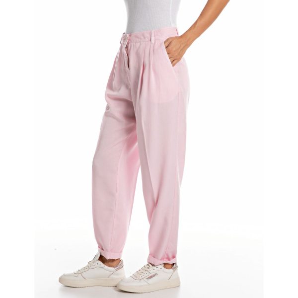 Replay Women s Carrot fit Trouser with Pleats on Sale