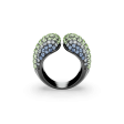 Swarovski Sublima Cocktail Ring Round cut, Multicolored, Ruthenium plated Hot on Sale