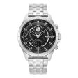 Police Malawi Gents Black Dial Stainless Steel Watch Hot on Sale