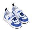 Moschino Kids Boy s White & Blue Sneaker Online Hot Sale