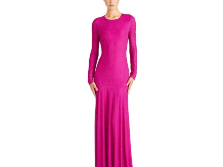 Ml By Monique Lhuillier Women s Diana Berry Long Dress on Sale