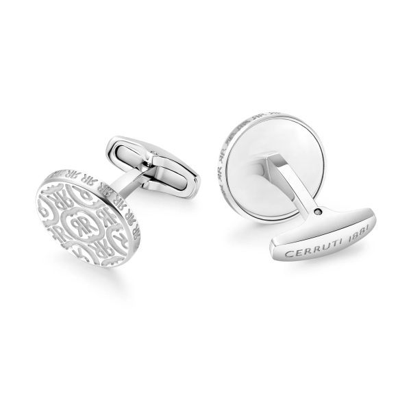 Cerruti Gents Stainless Steel Silver Cufflinks Online now